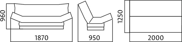 Прямой диван Клик-Кляк стёганый в Пскове - изображение 3