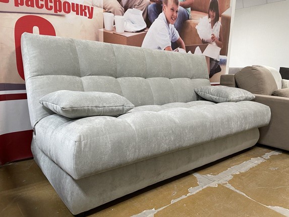Прямой диван Лора Веста 2 ПРБЛ 2Energy Grey велюр в Пскове - изображение