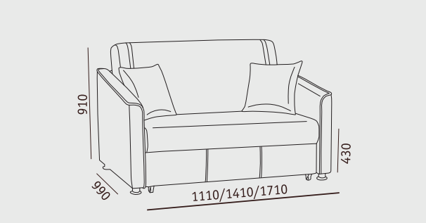 Прямой диван Милан 3 (120) в Пскове - изображение 2