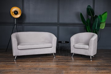 Комплект мебели Брамс  цвет бежевый диван 2Д + кресло в Пскове