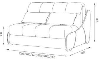Прямой диван Токио 165 (ППУ) в Пскове - предосмотр 2