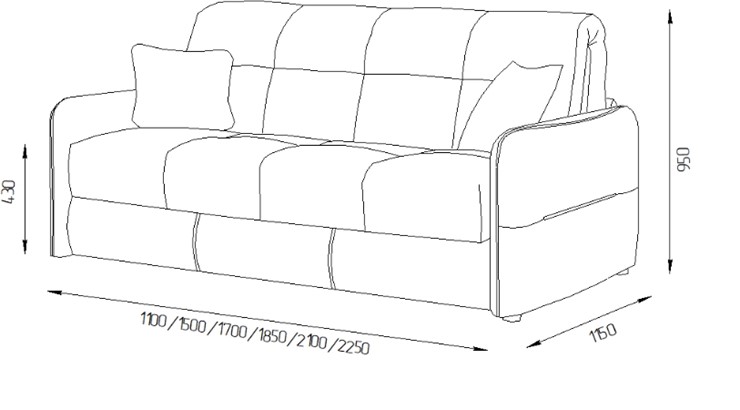 Прямой диван Токио 2 130 (ППУ) в Пскове - изображение 7