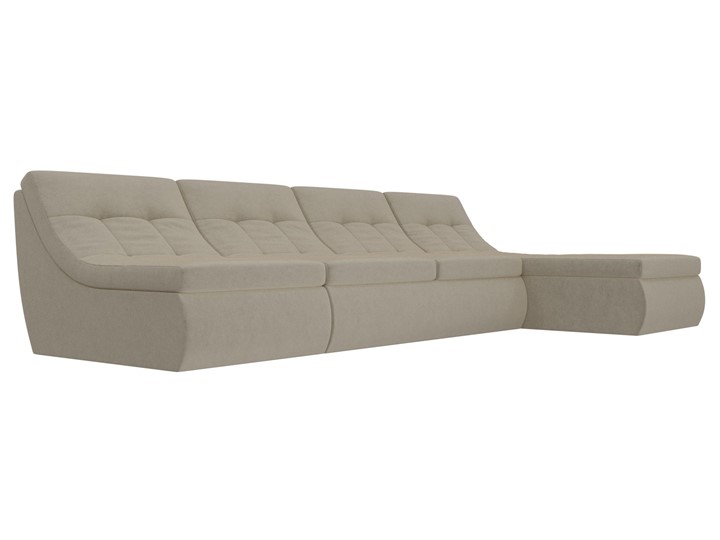 Модульный раскладной диван Холидей, Бежевый (микровельвет) в Пскове - изображение 3