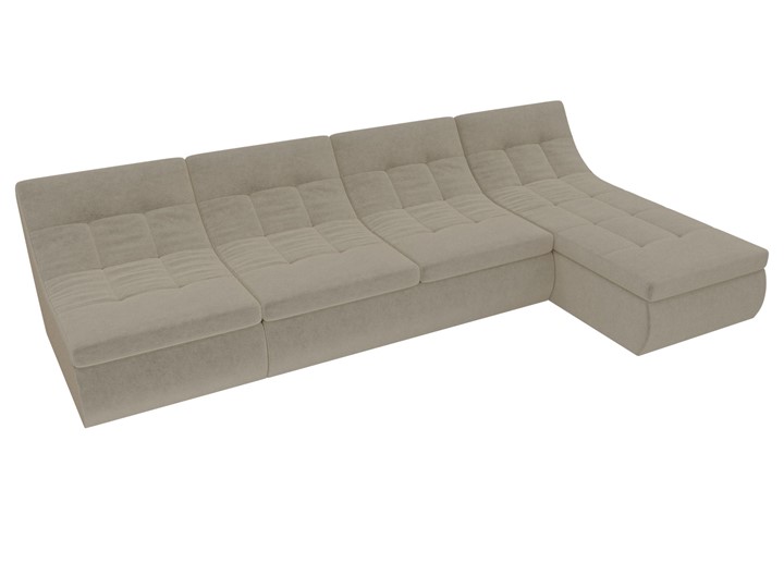 Модульный раскладной диван Холидей, Бежевый (микровельвет) в Пскове - изображение 4