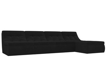 Модульный раскладной диван Холидей, Черный (велюр) в Пскове