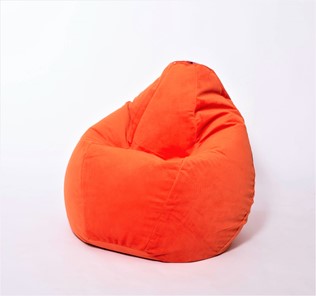 Кресло-мешок Груша большое, велюр однотон, оранжевое в Пскове