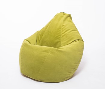 Кресло-мешок Груша малое, велюр однотон, травянное в Пскове - предосмотр
