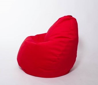 Кресло-мешок Груша большое, велюр однотон, красное в Пскове - предосмотр 1