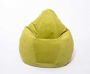 Кресло-мешок Груша малое, велюр однотон, травянное в Пскове - предосмотр 1