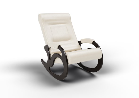 Кресло-качалка Вилла, экокожа крем 11-К-КР в Пскове - изображение