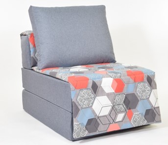 Бескаркасное кресло-кровать Харви, серый - геометрия в Пскове