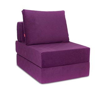 Бескаркасное кресло Окта, велюр фиолетовый в Пскове