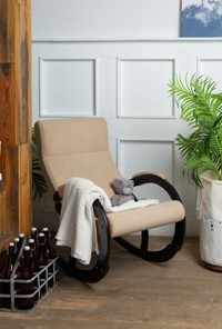 Кресло-качалка в гостиную Корсика, ткань Amigo Beige 34-Т-AB в Пскове - предосмотр 8