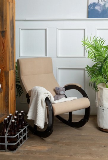Кресло-качалка в гостиную Корсика, ткань Amigo Beige 34-Т-AB в Пскове - изображение 8