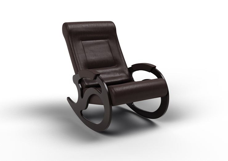 Кресло-качалка Вилла, экокожа крем 11-К-КР в Пскове - изображение 1