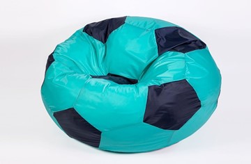 Кресло-мешок Мяч большой, бирюзово-черный в Пскове