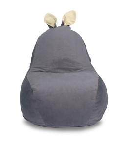 Кресло-мешок Зайка (короткие уши), тёмно-серый в Пскове