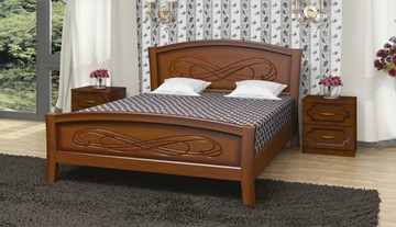 Спальная кровать Карина-16 (Орех) 90х200 в Пскове