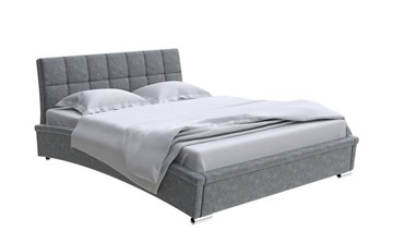 Двуспальная кровать Corso-1L 140x200, Велюр (Gratta 4 Серый космос) в Пскове
