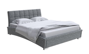 Спальная кровать Corso-1L 180х200, Велюр (Gratta 4 Серый космос) в Пскове