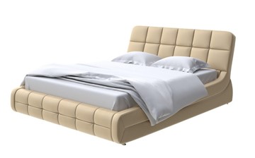 Кровать в спальню Corso-6 140x200, Экокожа (Золотой перламутр) в Пскове