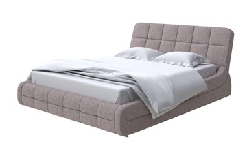 Двуспальная кровать Corso-6 140x200, Рогожка (Levis 25 Светло-коричневый) в Пскове