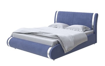 Спальная кровать Corso-8 200x200, Велюр (Casa Сапфировый) в Пскове