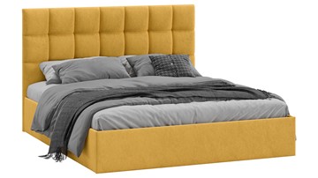 Двуспальная кровать Эмбер тип 1 (Микровелюр Wellmart Yellow) в Пскове