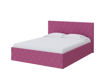 Кровать двуспальная Fresco 140х200, Рогожка (Savana Berry (фиолетовый)) в Пскове
