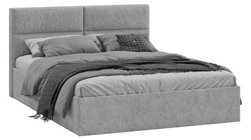 Кровать 2-спальная Глосс Тип 1 (Микровелюр Wellmart Silver) в Пскове