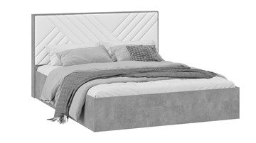 Кровать спальная Хилтон Тип 1 (Ателье светлый/Белый) в Пскове