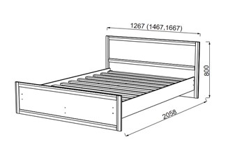 Спальная кровать Камелия, 1600, шимо светлый/белый кожзам в Пскове - предосмотр 1