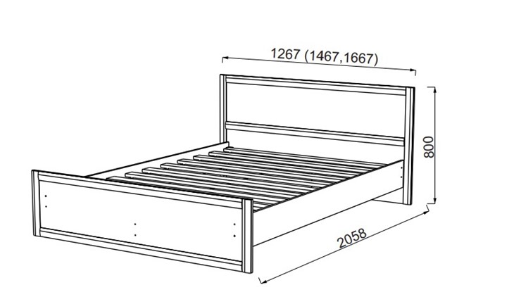 Спальная кровать Камелия, 1600, шимо светлый/белый кожзам в Пскове - изображение 1