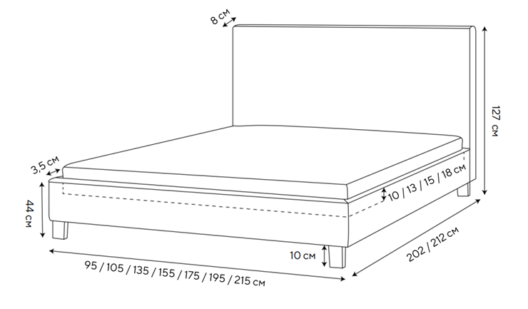 Кровать 2-х спальная Routa 200х200, Велюр (Monopoly Мятный лёд (670)) в Пскове - изображение 1