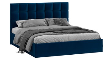 Кровать двуспальная с подъемным механизмом Эмбер (Велюр Confetti Blue) в Пскове