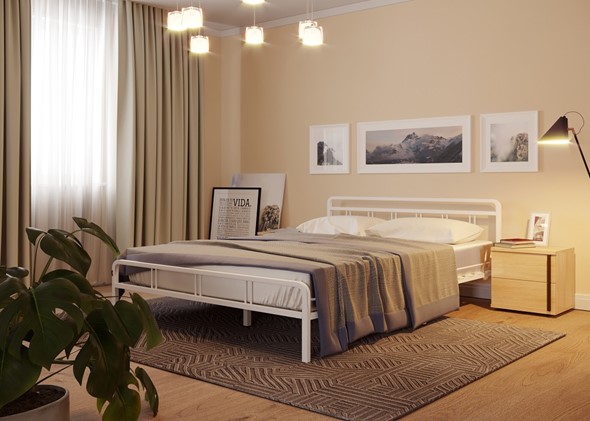 Кровать 2-спальная Леон, 1600, белый в Пскове - изображение