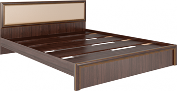 Кровать спальная Беатрис М09 с мягким изголовьем (Орех Гепланкт) в Пскове