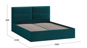 Кровать с подъемным механизмом Глосс Тип 1 (Велюр Confetti Izumrud) в Пскове - предосмотр 1