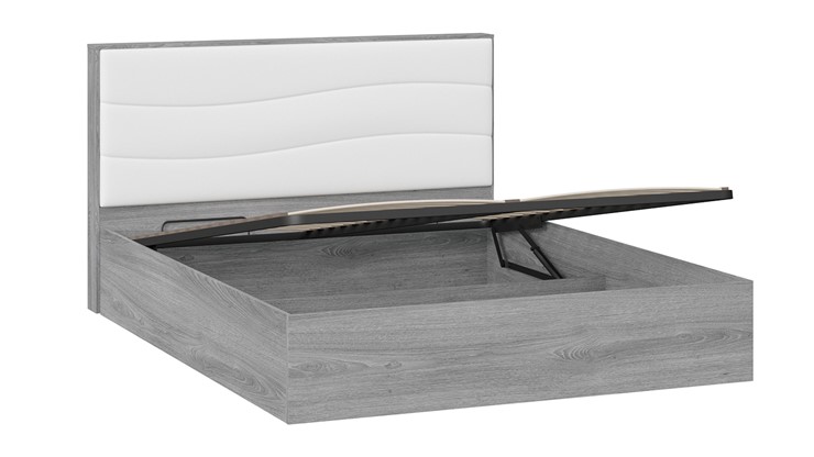 Кровать с механизмом двуспальная Миранда тип 1 (Дуб Гамильтон/Белый глянец) в Пскове - изображение 3