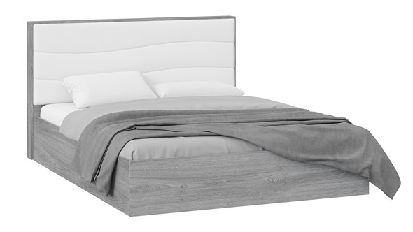 Кровать с механизмом двуспальная Миранда тип 1 (Дуб Гамильтон/Белый глянец) в Пскове - изображение