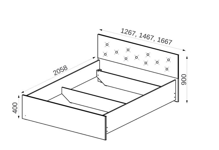 Кровать с мягким изголовьем Анита с ортопедическим основанием 160*200 в Пскове - изображение 1
