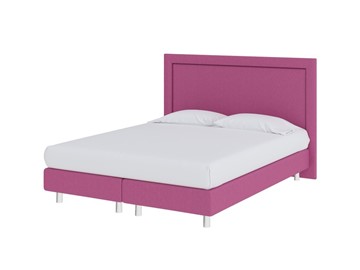 Спальная кровать London Boxspring Elite 140х200, Рогожка (Savana Berry (фиолетовый)) в Пскове