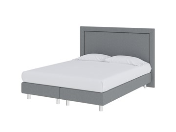 Полутороспальная кровать London Boxspring Elite 140х200, Рогожка (Savana Grey (серый)) в Пскове