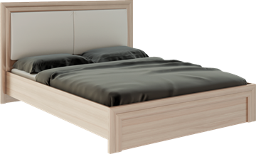Двуспальная кровать Глэдис М31 (Шимо светлый/Белый текстурный) в Пскове