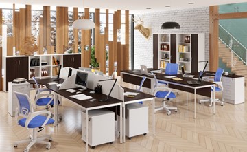 Офисный набор мебели Imago S - два стола, две тумбы в Пскове