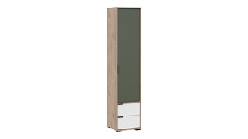 Шкаф для белья комбинированный Лео ТД-410.07.21 (Гикори джексон/Белый матовый/Дымчатый зеленый) в Пскове