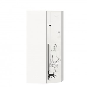 Шкаф распашной угловой Джоли 45 ЛД 535.030, Серый шелк в Пскове - предосмотр
