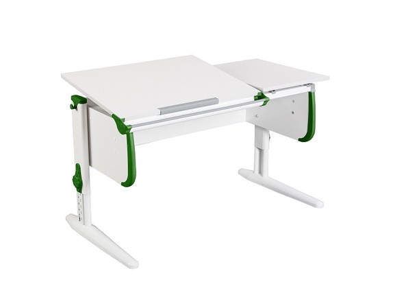 Растущий стол 1/75-40 (СУТ.25) белый/белый/Зеленый в Пскове - изображение