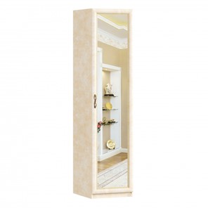 Распашной шкаф Александрия с зеркалом ЛД 625.042, Рустика/Кожа Ленто в Пскове