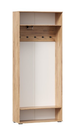 Шкаф двухстворчатый Фиджи с декоративными накладками 659.310, Дуб Золотой/Белый в Пскове - изображение 2